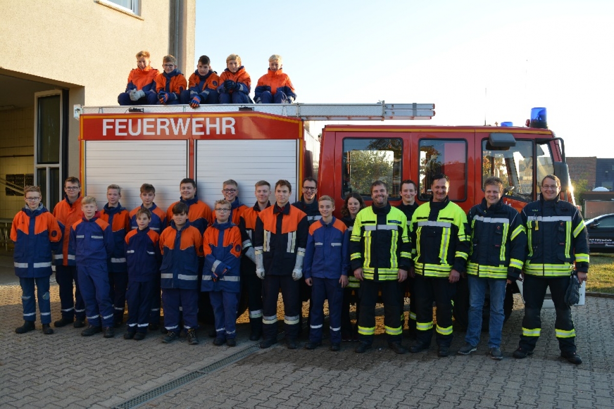 Die Jugendfeuerwehren Schwanfeld, Theilheim und Wipfeld im 24-Stunden-Dienst