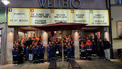 Jugendfeuerwehren erobern das Weltbio – Kinoabend als Dankeschön