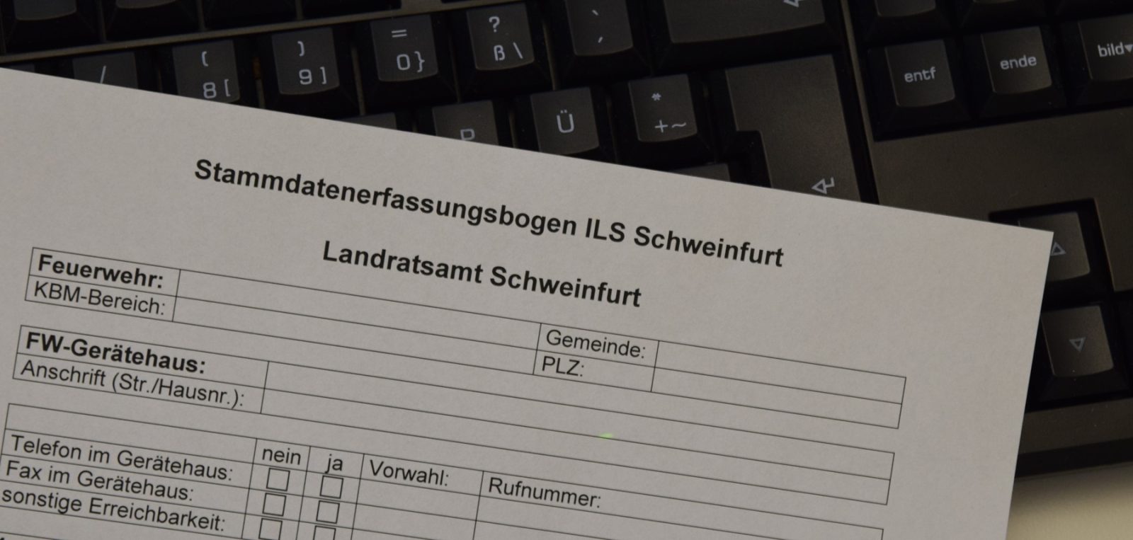 Stammdatenerfassungsformular Stand November 2016