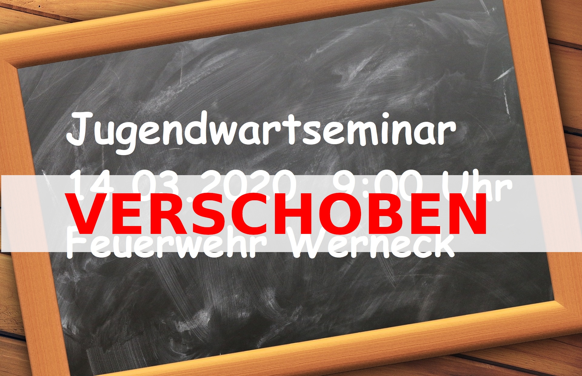 VERSCHOBEN! Einladung zum Jugendwartseminar