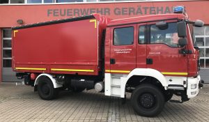 Versorgungs-Lkw mit modularem Gerätesatz Hochwasser
